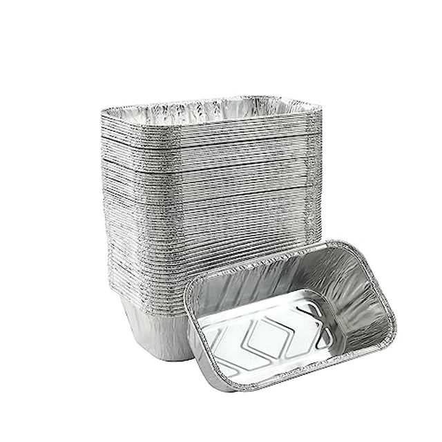 Alt view image 2 of 4 - (50 Pack) 1Lb mini Loaf Pans Heavy Duty Disposable Aluminum Foil Bread Tins Standard Size 6" X 3.5" X 2.5" Oven Safe Sturdy Small Bread Tin Pans 1 Pound Loaf Pans