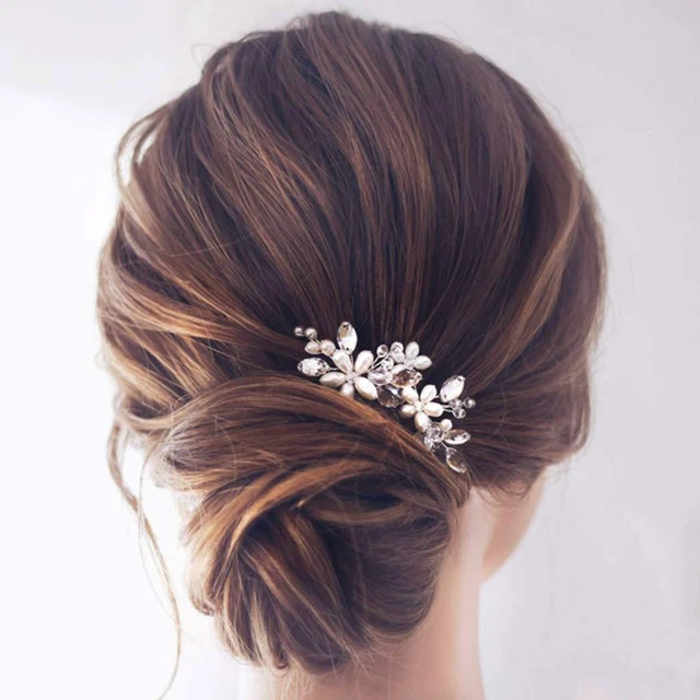 Main image of Pearl Wedding Hair Accessories Bridal Hair Clip Crystal Hair Pins