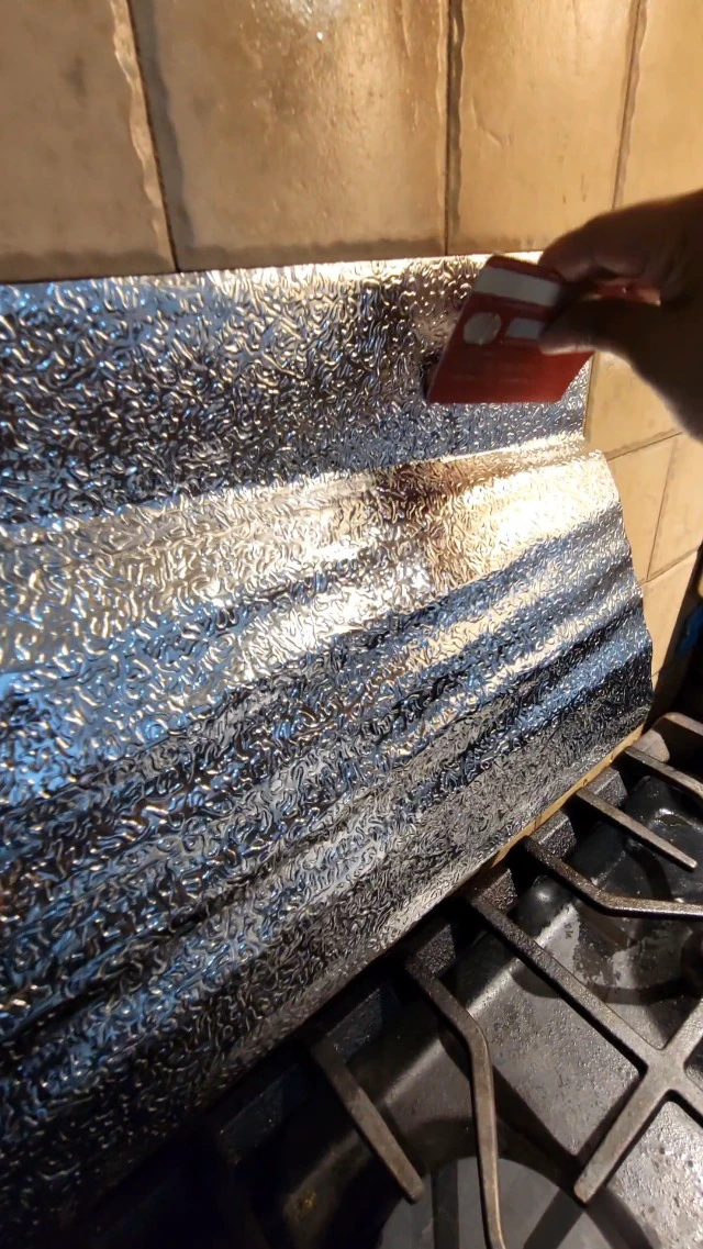 Alt view image 2 of 2 - Oil Proof Sticker Aluminum Foil Self-Adhesive Contact Paper