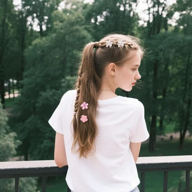 Alt view image 3 of 7 - 20 Pcs Small Mini Pearl Claw Clips with Flower Design(doesnt Come with the Barrette), Sweet Artificial Bangs Clips Decorative Hair Accessories for Women Girls, Double Sided Flower Color V 20 PCS