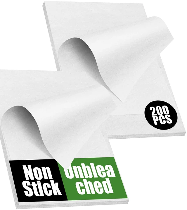 Main image of 200 PCS Unbleached Parchment Paper Sheets for Baking 12x16 Inches, Non-Stick and Non-Toxic Pre-cut Parchment Sheets for Oven, Cooking, Grilling, Air Fryer and Steaming - Fit for Half Sheet Pans, White