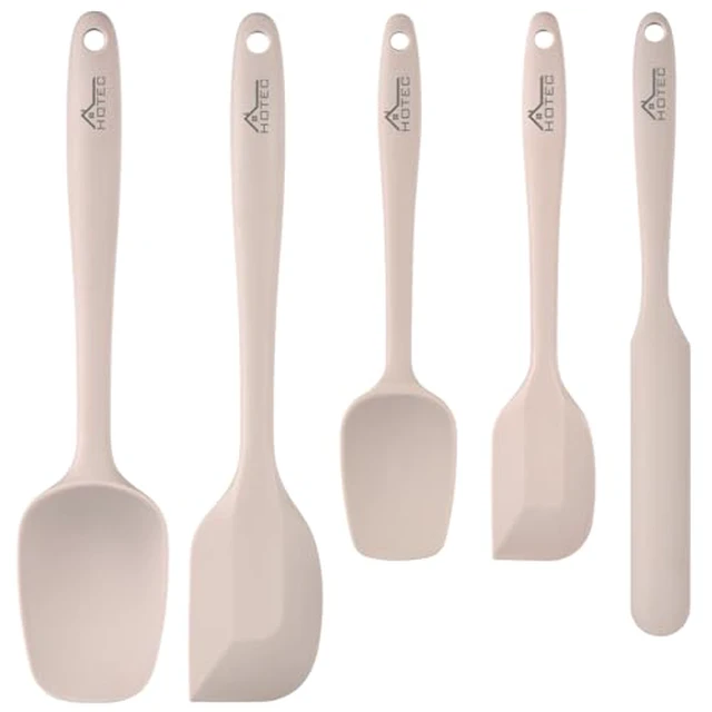 Alt view image 2 of 5 - Silicone Rubber Spatula Set, Khaki, Set of 5