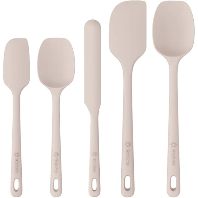 Alt view image 2 of 5 - 5 Pieces Silicone Spatulas Set, Heat Resistant Rubber Spatula