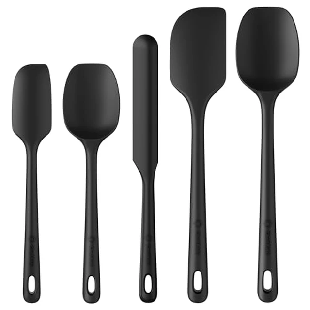 Alt view image 3 of 5 - 5 Pieces Silicone Spatulas Set, Heat Resistant Rubber Spatula