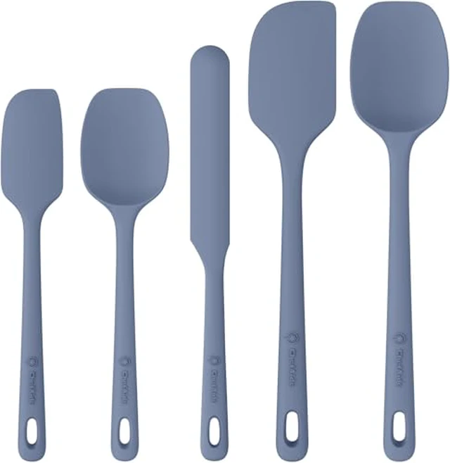 Alt view image 4 of 5 - 5 Pieces Silicone Spatulas Set, Heat Resistant Rubber Spatula