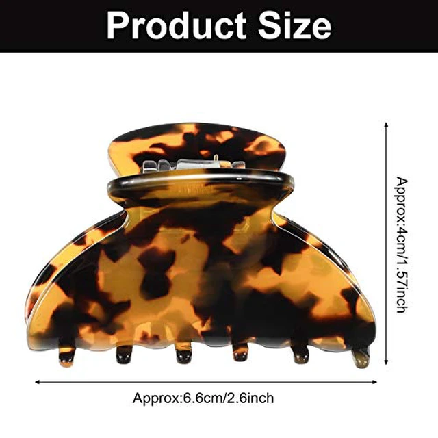 Alt view image 3 of 7 - 6 Pcs Medium Hair Claw Clip for Thin Hair Women, Colorful Patterns