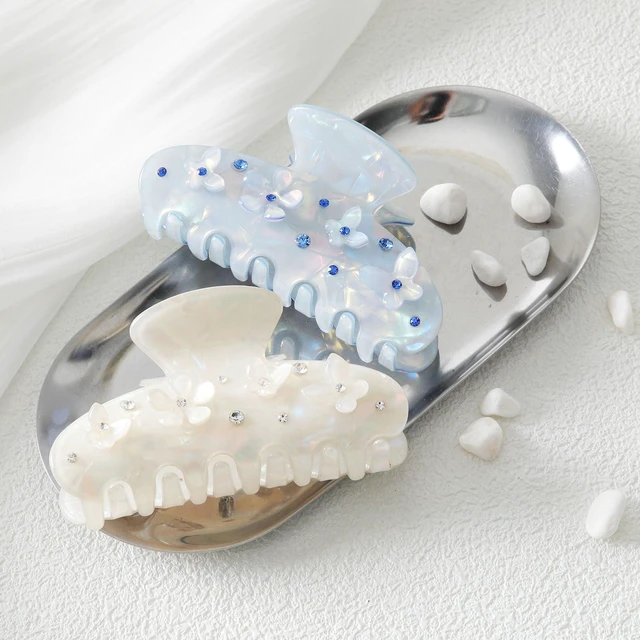 Main image of 2 Pcs Flower Claw Clips for Women Cute Acrylic Hair Claw Clips