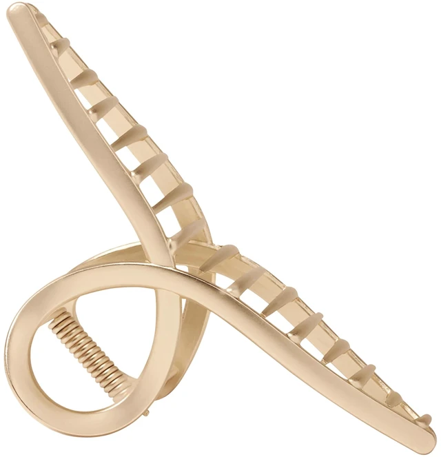 Main image of French Twist Claw Clip, Metal Hair Clip for Women, Soft Gold
