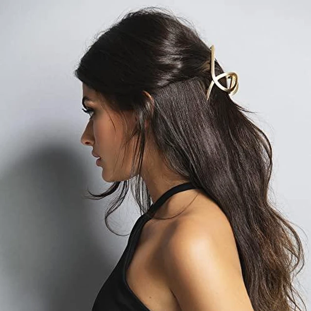Alt view image 3 of 7 - French Twist Claw Clip, Metal Hair Clip for Women, Soft Gold