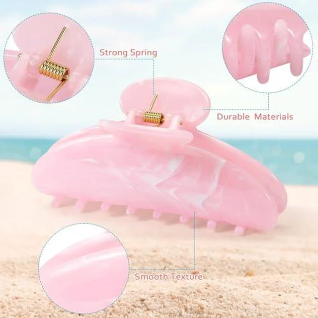 Alt view image 4 of 7 - 6 Pack Hair Claw Clips for Women - Large Non-Slip Claws for Thick Thin Hair, Cute Hair Barrettes Elegant & Durable, Fashion Hair Accessories Stylish Jaw Clips for Girls Gift(Assorted Colors)