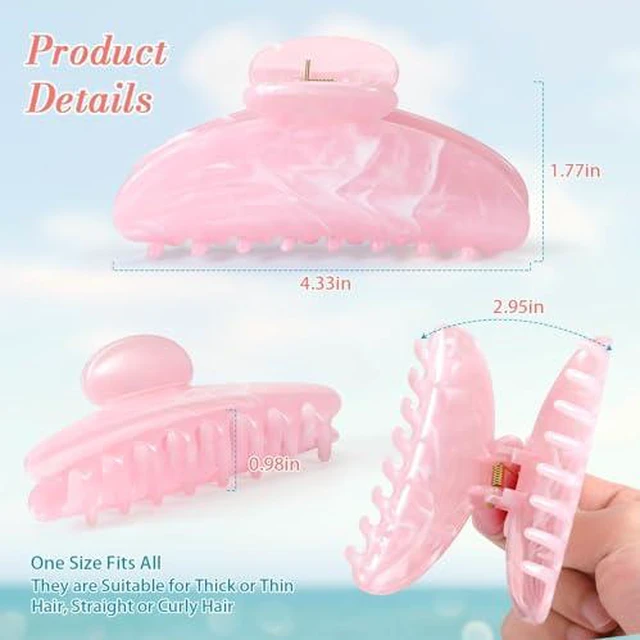 Alt view image 6 of 7 - 6 Pack Hair Claw Clips for Women - Large Non-Slip Claws for Thick Thin Hair, Cute Hair Barrettes Elegant & Durable, Fashion Hair Accessories Stylish Jaw Clips for Girls Gift(Assorted Colors)