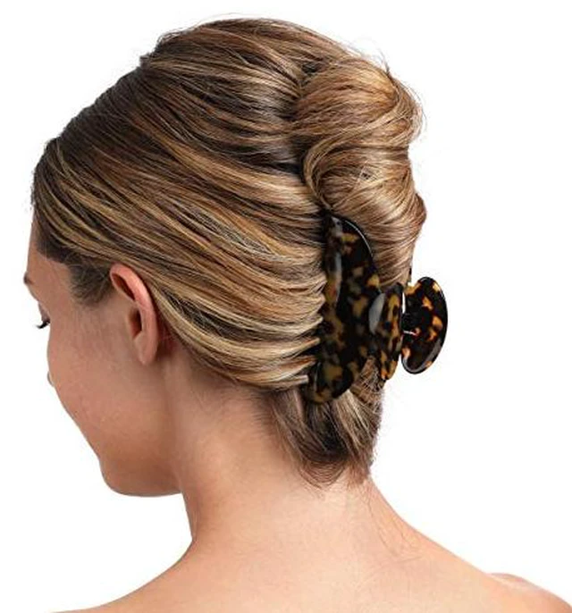 Alt view image 5 of 7 - Medium Claw Hair Clips for Women Girls Tortoise Hair Jaw Clips Celluloid Hair Claw Clamps Leopard Print Hair Clasp 3 Pack