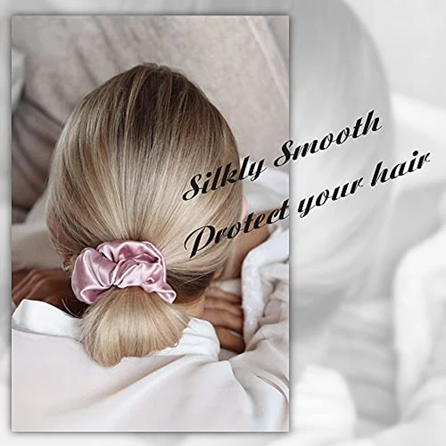 Alt view image 5 of 7 - 100% Mulberry Silk Scrunchies for Women, Hair Ties No Damage 3 Pack