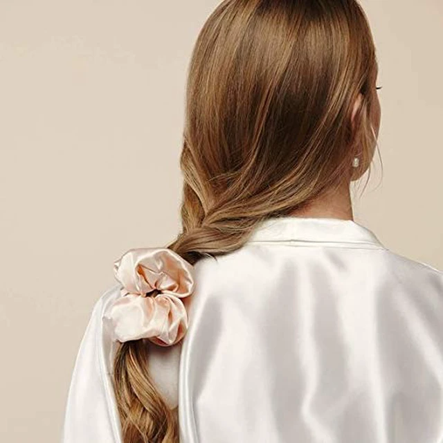 Alt view image 7 of 7 - 100% Mulberry Silk Scrunchies for Women, Hair Ties No Damage 3 Pack