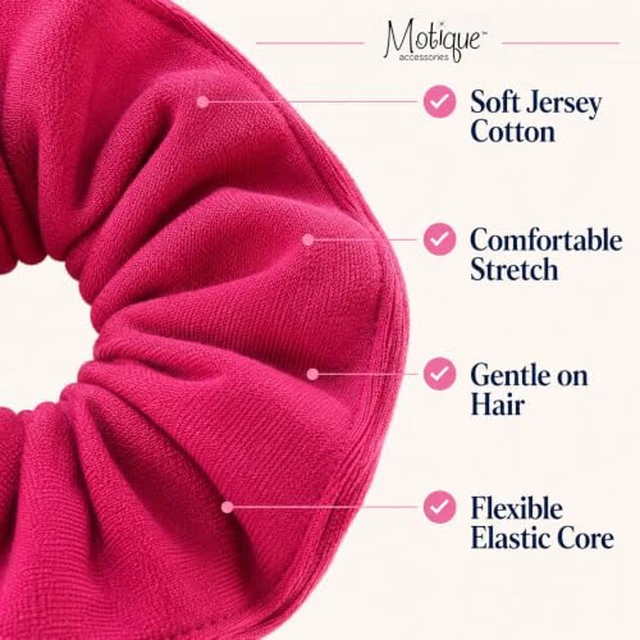Alt view image 5 of 7 - Large Scrunchies for Women, Pack of 6, Black