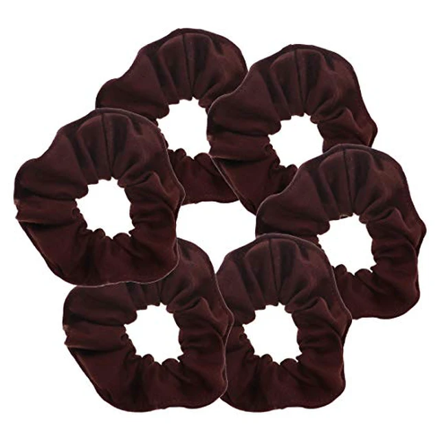 Alt view image 7 of 7 - Large Scrunchies for Women, Pack of 6, Black