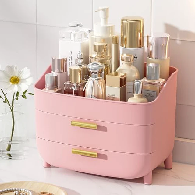 Alt view image 5 of 6 - 3-Tier Skincare Makeup Organizer with Drawers, White