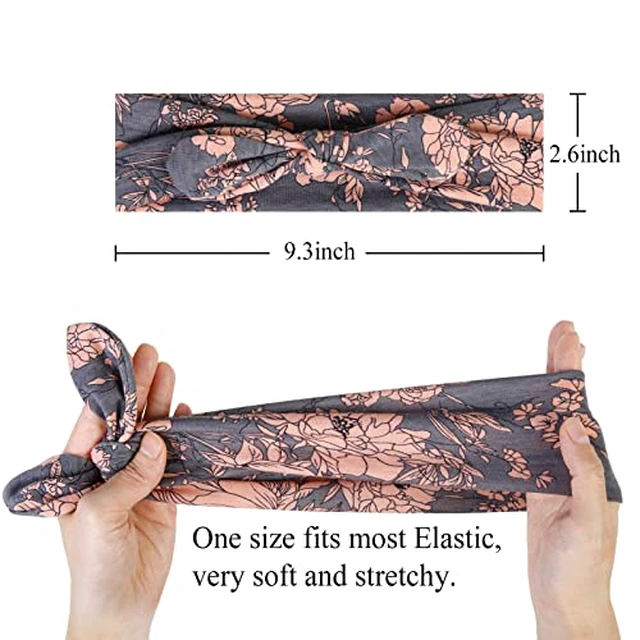 Alt view image 3 of 5 - 12 Pack Bow Headbands for Women Elastic Hair Band Headwraps Knotted Headband Rabbit Ears Turban Fashion Sport Cute Hair Accessories
