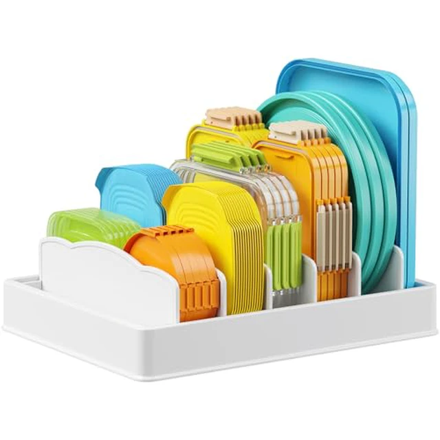 Alt view image 2 of 5 - Kitchen Cabinet Organizer for Food Contanier Lid with 7 Sections