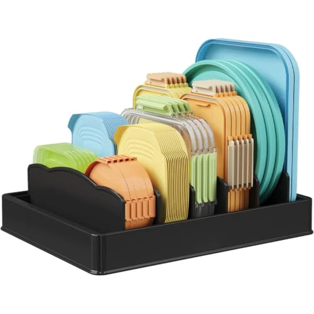 Alt view image 3 of 5 - Kitchen Cabinet Organizer for Food Contanier Lid with 7 Sections