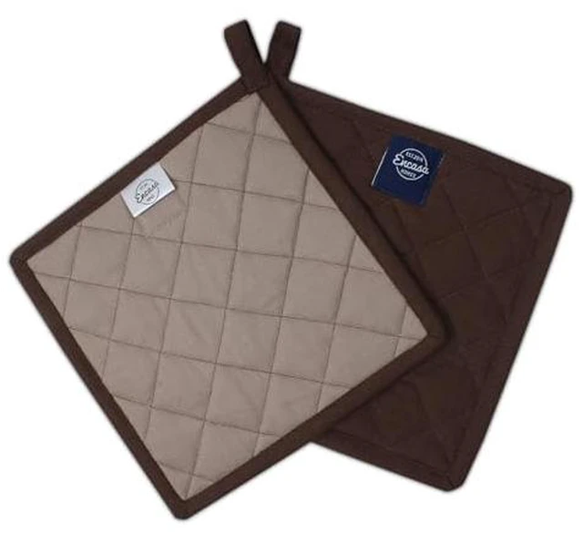 Alt view image 3 of 5 - Pot Holders, Quilted Kitchen Hot Pads 8"x8" Red