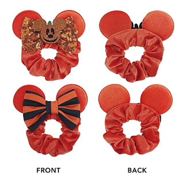 Alt view image 4 of 7 - Halloween Velvet Mouse Ear Hair Scrunchies Pumpkin Spider Bow Ponytail Holders Festival Costume Hair Accessories for Women Girls (halloween set)