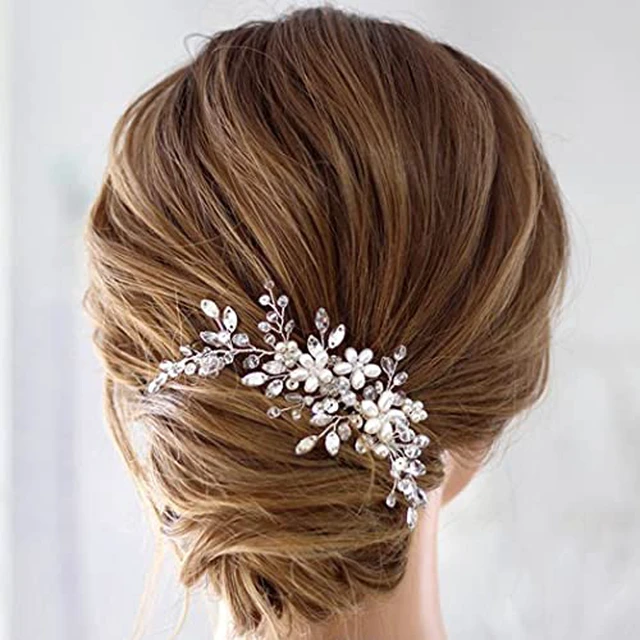 Alt view image 4 of 7 - Wedding Hair Accessories Bridal Hair Pieces Pearl Hair Comb