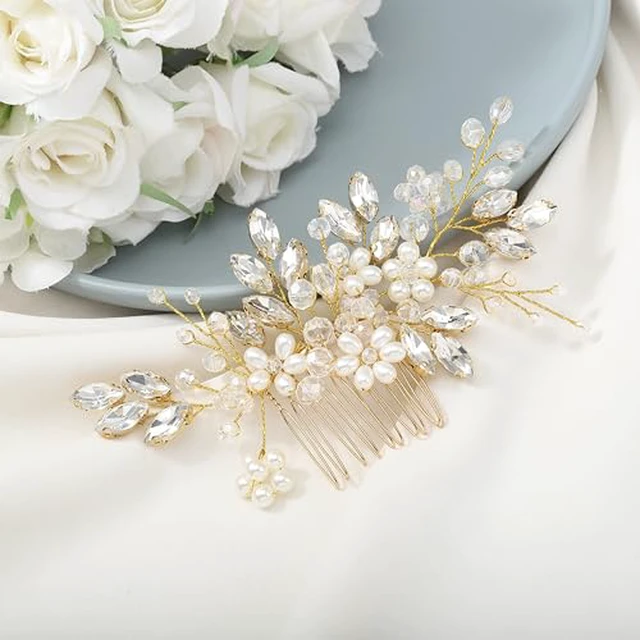 Alt view image 7 of 7 - Wedding Hair Accessories Bridal Hair Pieces Pearl Hair Comb