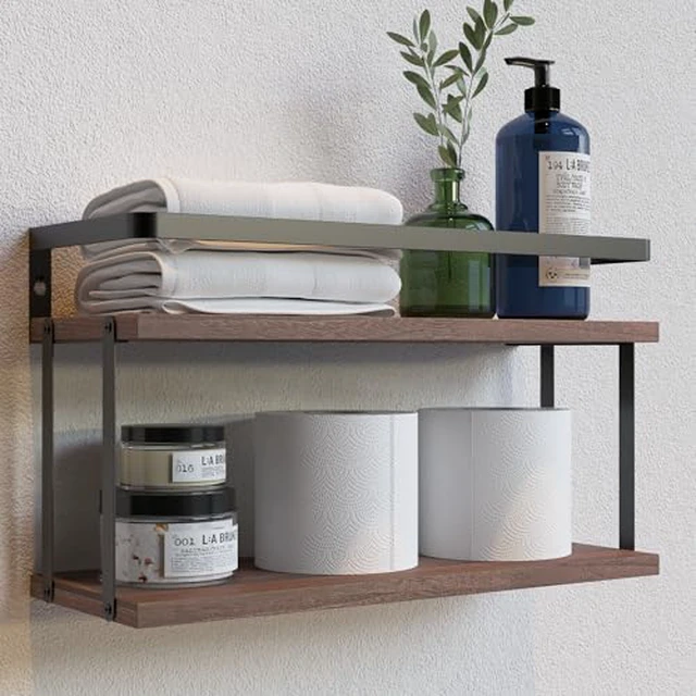 Alt view image 2 of 5 - Floating Shelves Bathroom, Wall Mounted Shelf Over Toilet