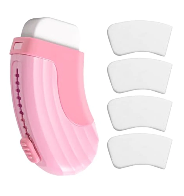 Alt view image 2 of 5 - 4+1 Pack Rubber Erasers Sliding Retractable Eraser - Pink