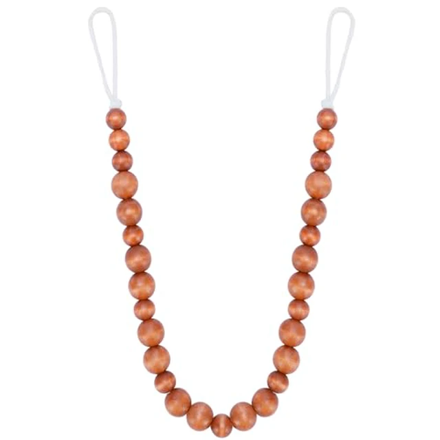Alt view image 4 of 6 - Wood Bead Curtain Tiebacks, 2 Pack Curtain Tie Backs with Hooks