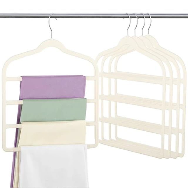 Alt view image 4 of 5 - Velvet Pant Clothes Hanger Space Saving Non Slip Hanger Jean Slack Hangers