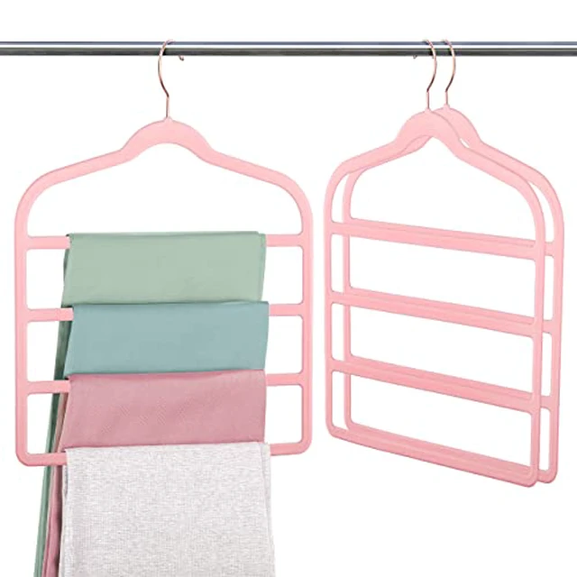 Alt view image 5 of 5 - Velvet Pant Clothes Hanger Space Saving Non Slip Hanger Jean Slack Hangers