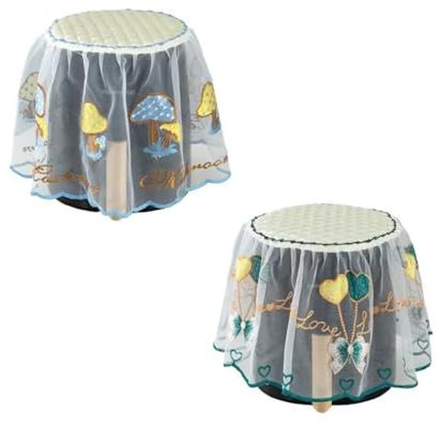 Alt view image 2 of 2 - 2 Pack Air Fryer Cover Embroidery Lace Digital Air Fryer Dust Cover Top Covers for Compact Airfryer Oven Coffee Maker Electric Pressure Cooker Rice Cooker Countertop Kitchen Small Appliance