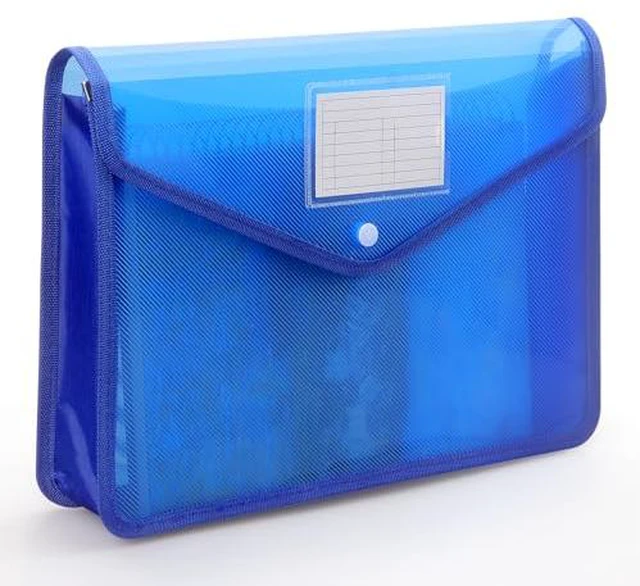 Alt view image 2 of 5 - Plastic Expanding File Folder, Fit Letter/A4 Size, Blue, 1 Pack