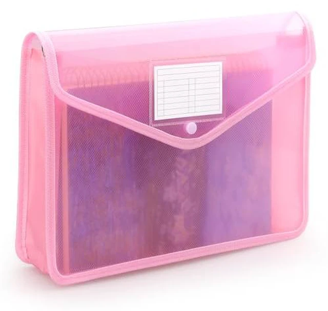 Alt view image 4 of 5 - Plastic Expanding File Folder, Fit Letter/A4 Size, Blue, 1 Pack