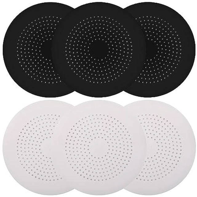 Alt view image 4 of 6 - 2 Pack Shower Drain Hair Catcher, Silicone Drain Cover with Suction Cup,Shower Drain Protector Drain Strainer Hair Stopper for Kitchen Bathroom Bathtub Sink(New Black 2Pack)