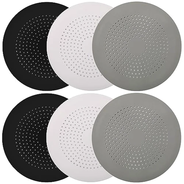 Alt view image 3 of 6 - 2 Pack Shower Drain Hair Catcher, Silicone Drain Cover with Suction Cup,Shower Drain Protector Drain Strainer Hair Stopper for Kitchen Bathroom Bathtub Sink(New Black 2Pack)