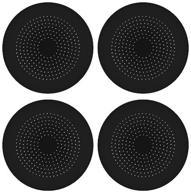 Alt view image 6 of 6 - 2 Pack Shower Drain Hair Catcher, Silicone Drain Cover with Suction Cup,Shower Drain Protector Drain Strainer Hair Stopper for Kitchen Bathroom Bathtub Sink(New Black 2Pack)