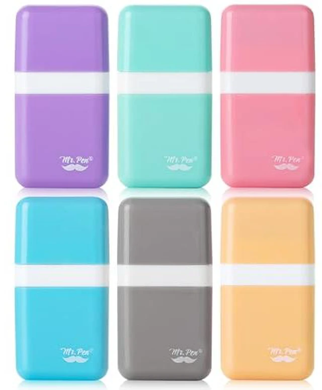 Alt view image 3 of 3 - Eraser with Cover and Roller, 6 Pack, Animal Theme