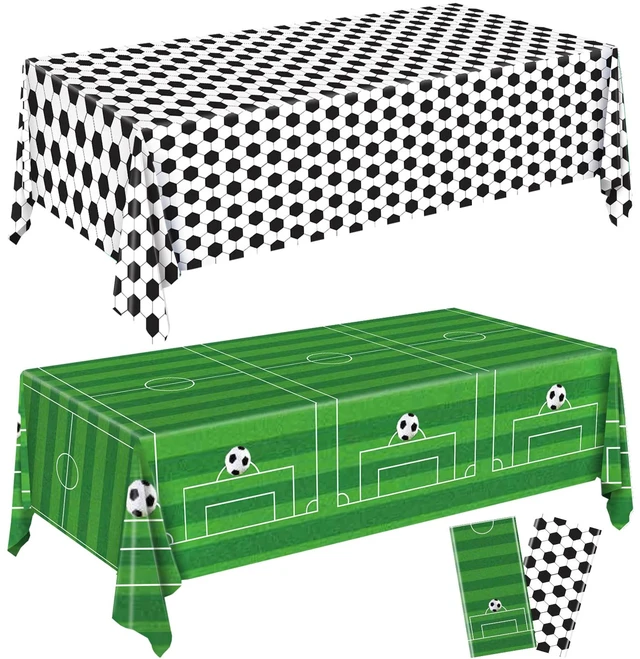 Main image of Soccer Birthday Party Decorations, 2PCs Soccer Tablecloths Plastic Tablecloth Ideal Table Cover for 2026 World Soccer Cup Football Themed Party Decorations Parties Boys Parties, 54x108Inch