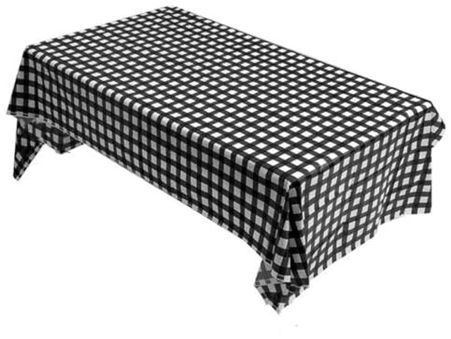 Alt view image 5 of 5 - 2 Packaging Black and Gold Plastic Tablecloth, 54 inch x108 inch Rectangular Disposable dot Party Table Cover, Suitable for Birthday, Graduation, Restaurant, Wedding Decoration Tablecloth