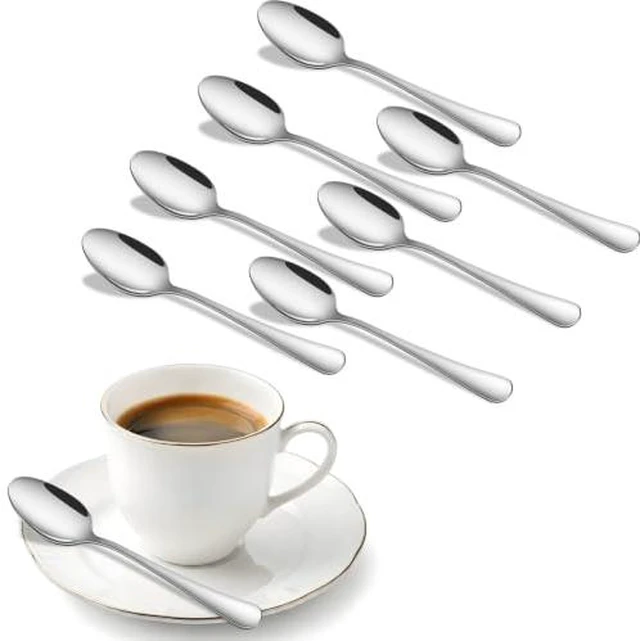 Alt view image 3 of 4 - 5.5 Inch Rose Gold Small Coffee & Tea & Dessert Spoons Set of 8