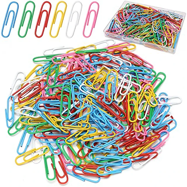Alt view image 2 of 3 - Paper Clips, 200pcs Medium Size (1.3 inch) Colored Paper Clip,Durable and Rustproof Coated Paper Clips, Great for Office, School and Personal Use (Pink)