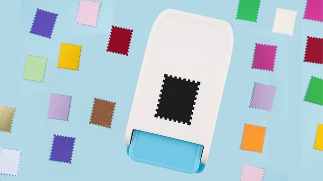 Alt view image 6 of 6 - Stamp Puncher, Stamp Punch, Postage Stamps Punch, 1X0.8inch Rectangular Stamps Cutout Punches, Lever Paper Punches for Crafting, Square Craft Hole Puncher for Paper Crafts DIY Scrapbooking Journaling