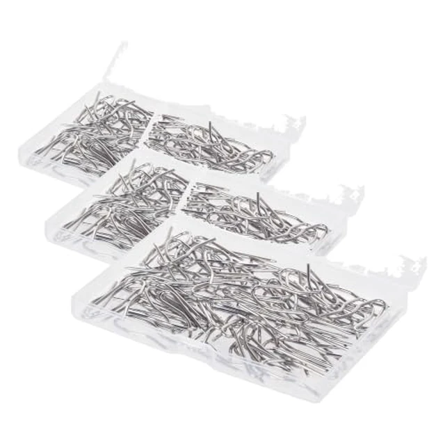 Alt view image 3 of 3 - 58PCS Rustproof Curtain Hooks, 1 Inch Stainless Steel Pin-On Hooks