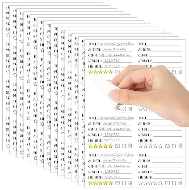 Alt view image 3 of 4 - Book Journal Reading Stickers - 13Pcs Book Review Self-Stick Notes