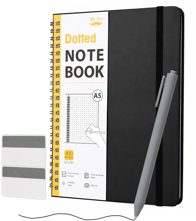 Main image of Dotted Spiral Journal Notebook Set, A5 (5.7"x7.9"), 160 Pages