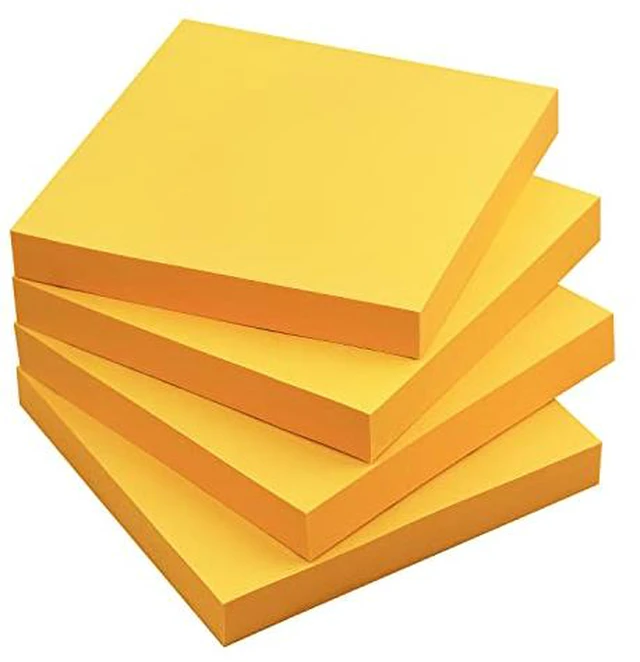 Alt view image 4 of 5 - Sticky Notes 3x3 in, Self-Adhesive Note, 4 Pads, 100 Sheets/Pad (Yellow)