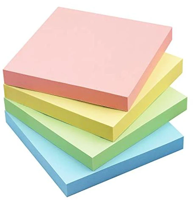 Alt view image 5 of 5 - Sticky Notes 3x3 in, Self-Adhesive Note, 4 Pads, 100 Sheets/Pad (Yellow)
